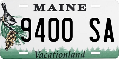 ME license plate 9400SA