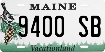 ME license plate 9400SB