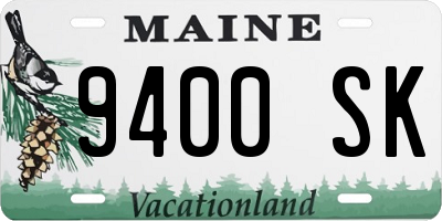 ME license plate 9400SK