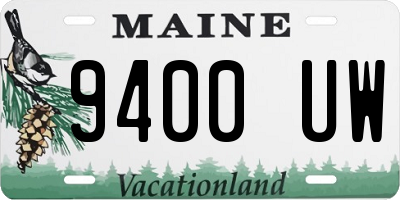 ME license plate 9400UW