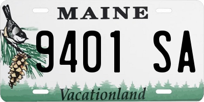 ME license plate 9401SA