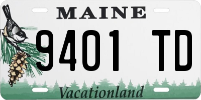 ME license plate 9401TD