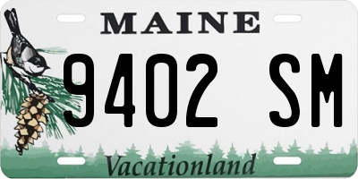 ME license plate 9402SM