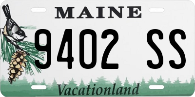 ME license plate 9402SS