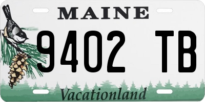 ME license plate 9402TB