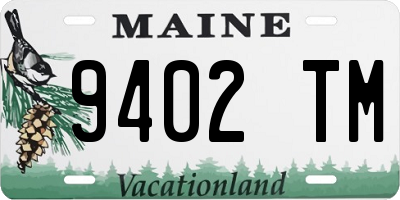 ME license plate 9402TM