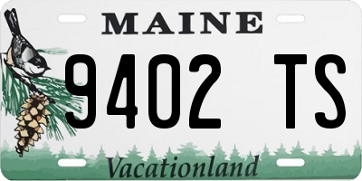 ME license plate 9402TS