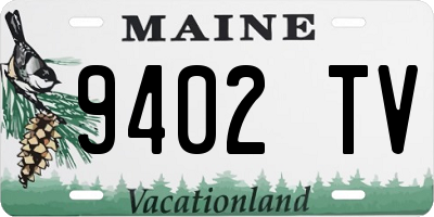 ME license plate 9402TV