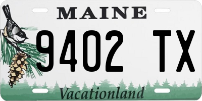 ME license plate 9402TX