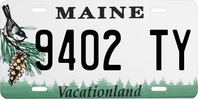 ME license plate 9402TY