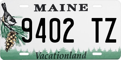 ME license plate 9402TZ