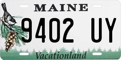 ME license plate 9402UY