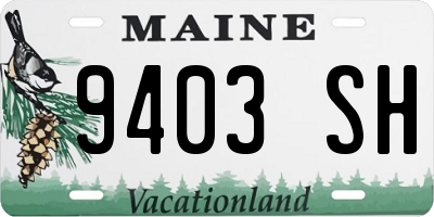 ME license plate 9403SH