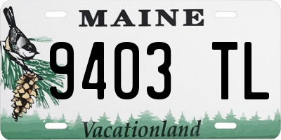 ME license plate 9403TL