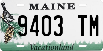 ME license plate 9403TM