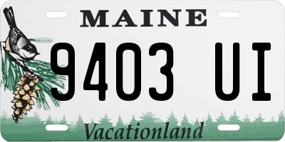 ME license plate 9403UI