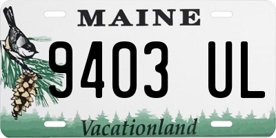 ME license plate 9403UL
