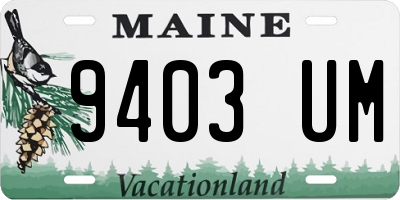 ME license plate 9403UM