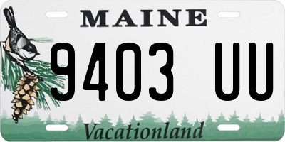 ME license plate 9403UU