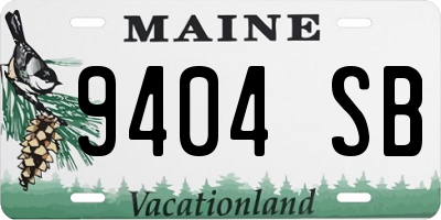 ME license plate 9404SB