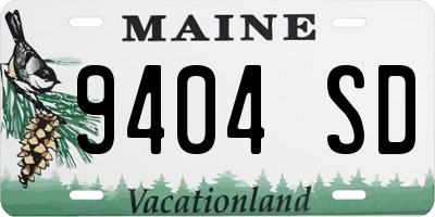 ME license plate 9404SD