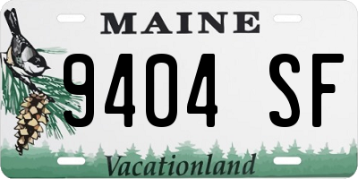 ME license plate 9404SF