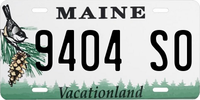ME license plate 9404SO