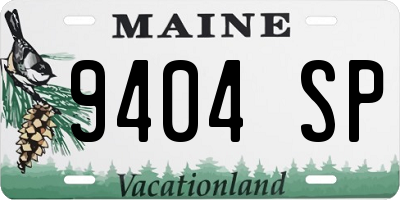 ME license plate 9404SP