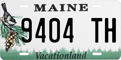 ME license plate 9404TH