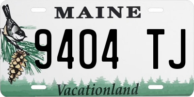 ME license plate 9404TJ