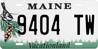 ME license plate 9404TW