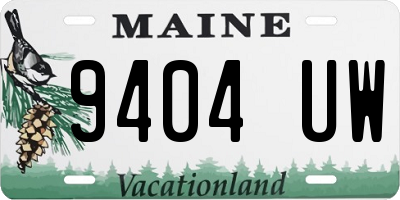 ME license plate 9404UW