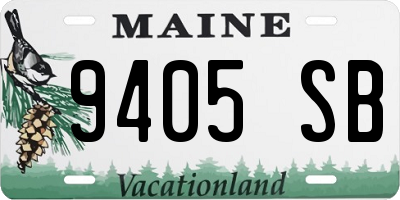 ME license plate 9405SB
