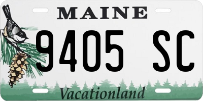 ME license plate 9405SC
