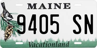 ME license plate 9405SN