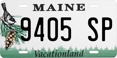 ME license plate 9405SP