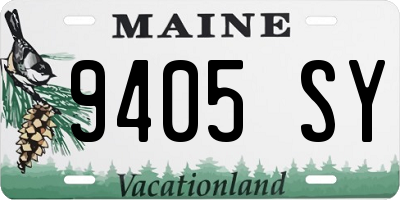 ME license plate 9405SY