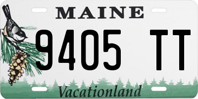 ME license plate 9405TT
