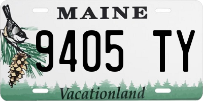 ME license plate 9405TY