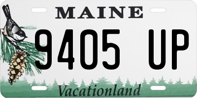 ME license plate 9405UP