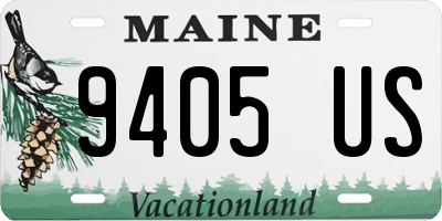 ME license plate 9405US