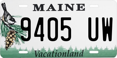 ME license plate 9405UW