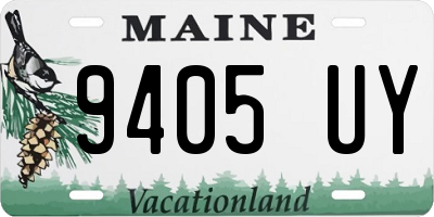 ME license plate 9405UY