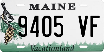 ME license plate 9405VF