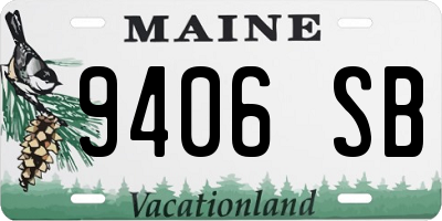 ME license plate 9406SB