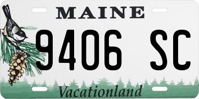 ME license plate 9406SC