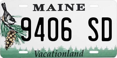 ME license plate 9406SD