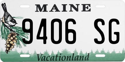 ME license plate 9406SG
