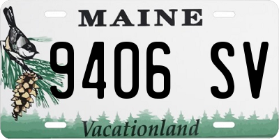 ME license plate 9406SV