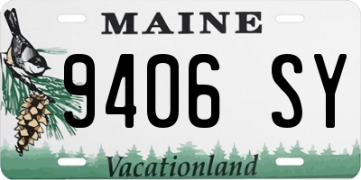 ME license plate 9406SY